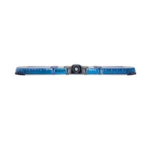 Warnbalken-LED XPERT 4PRO-2PROM/2PF, L=141cm, 10-30VDC, Warn- und Haubenfarbe Blau, Module: Ecken 4x PRO, vorne PROM-PF-50WHP-PF-PROM, alle 1-reihig, Akustikcenter 50W-HP