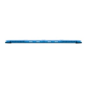 Warnbalken-LED XPERT-LP 4PRO-2PROM/4PF, L=153cm, 10-30VDC, Warn- u. Haubenfarbe Blau, Module: Ecken 4x PRO, vorne 2x PROM und 4x PF, alle 1-reihig, Beschaltung: Ecken/Innen