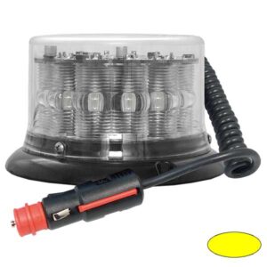 Kennleuchte-LED IMPACT LP, DMxH=134x80mm, 12/24V, Warnfarbe Gelb, Haubenfarbe Klar, Magnetbefestigung, TÜV 250km/h