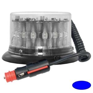 Kennleuchte-LED IMPACT LP, DMxH=134x80mm, 12/24V, Warnfarbe Blau, Haubenfarbe Klar, Magnetbefestigung, TÜV 250km/h