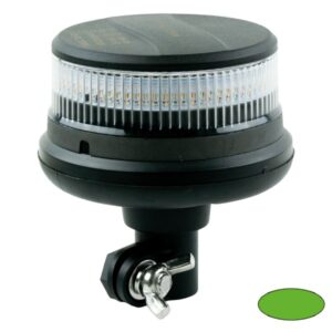 Kennleuchte-LED Serie MINILED-POWER, 10-30V, Warnfarbe Grün, Haubenfarbe Klar, DIN-A Stecksockel flexibel