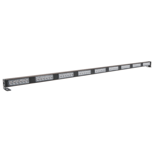 Heckwarnsystem HWS-SLIMLINE 09, LxHxT=1247x35x28mm, 10-30V, Module B-REV-B-B-B-B-B-REV-B, Steuermodul, ohne Bedienung, Zul. R65, R10, R23, B= Blau, REV= weiß (Rückfahrlicht)