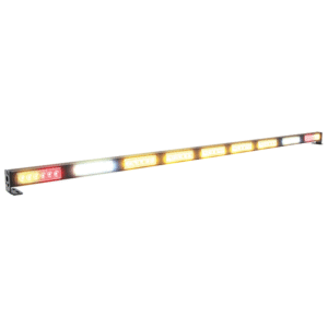 Heckwarnsystem HWS-SLIMLINE 09, LxHxT=1247x35x28mm, 10-30V,Module STT-W-G-G-G-G-G-W-STT,versch. Warnblink- u. Lauflichtmuster, Steuermodul, ohne Bedienung, Zul. R65-R10-R7-R6-R23, G=Gelb,STT= Schlussl.-Bremsl.-Fahrtrichtungsa.,W=Retours.