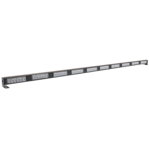 Heckwarnsystem HWS-SLIMLINE 10, LxHxT=1386x35x28mm, 10-30V, Module B-R-G-G-G-G-G-G-Gr-B versch. Warnblink- u. Lauflichtmuster, Steuermodul, ohne Bedienung, Grün und Rot jeweils separat zu schalten, Zul. R65-R10,R23, Gr=Grün, R=Rot, G=Gelb, B=Blau
