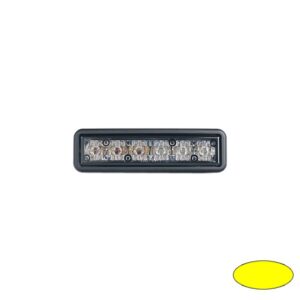NUR MEHR RESTBESTÄNDE LED- GHOST, 10-30VDC, Warnfarbe Gelb, schwarzes Gehäuse, Einbaubefestigung
