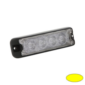LED-Blitzleuchte Impact4 10415, Generation III LEDs, Warnfarbe gelb, Aufbau, Blinkrelais integriert, LxHxT = 120x36x21, 10-40V