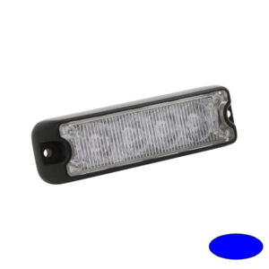 LED-Blitzleuchte Impact4 10415, Generation III LEDs, Warnfarbe blau, Aufbau, Blinkrelais integriert, LxHxT = 120x36x21, 10-40V