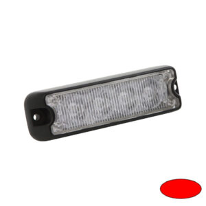 LED-Blitzleuchte IMPACT4 10415, Generation III LEDs, Warnfarbe Rot, Aufbau, Blinkrelais integriert, LxHxT = 120x36x21mm, 10-40V