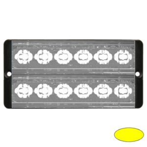 SLIMLINE E52-10016-D-EAA, 10-30VDC, 2x6 3W-LEDs, Warnfarbe gelb/gelb