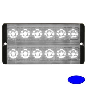 SLIMLINE E52-10016-D-EBB, 10-30VDC, 2x6 3W-LEDs, Warnfarbe blau/blau