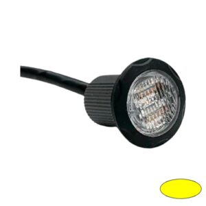 Blitzleuchte-LED FLASH.SPOT, DMxT=36x36mm, 10-30V, Warnfarbe Gelb, ideal als Kreuzungsblitzer, flächenbündiger Einbau, R65, R10