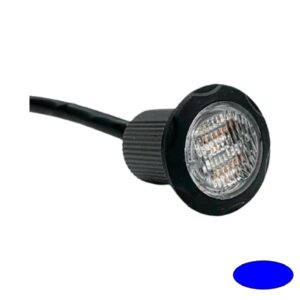 Blitzleuchte-LED FLASH.SPOT, DMxT=36x36mm, 10-30V, Warnfarbe Blau, ideal als Kreuzungsblitzer, flächenbündiger Einbau, R65, R10