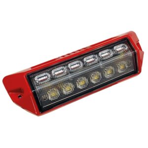LED-Rückfahrscheinwerfer/Mehrkammerleuchte COMBIFLASH Links, 10-30VDC, Gehäusefarbe Rot (RAL3000)