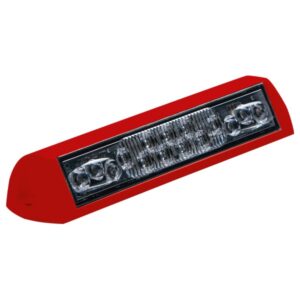 Umfeldbeleuchtung-LED SCENELIGHT 15LED-1815-RD, LxBxT=230x48x34mm, 10-40V, 2000lm, Gehäuse Aufbau, Farbe Rot, bestückt mit 15 weißen 3W-LEDs