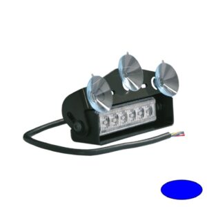 LED-Heckscheiben-Blitzleuchte 1067, Warnfarbe Blau, Saugnapfmontage