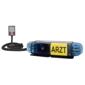 PICCOLINO, 12VDC, Warnfarbe blau, Beklebung "ARZT", 2 DS6 LED-Module, Rettung-Ö, Magnethalterung