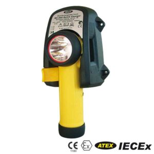 R-50K ATEX-LED-Winkelkopflampe, intelligentes 10-30VDC/230VAC Ladesystem