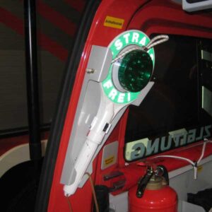 Halterung für Anhaltestab, Aluminium, grau pulverbeschichtet