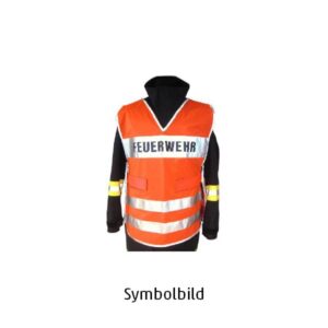WARNWESTE orange mit Aufschrift FEUERWEHR, EN471/2