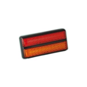 200BARME LED-Leuchtenkombination, Stop/Schlusslicht/Fahrtrichtungsanzeiger, Montagerahmen schwarz